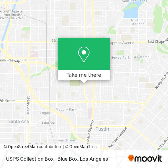 USPS Collection Box - Blue Box map