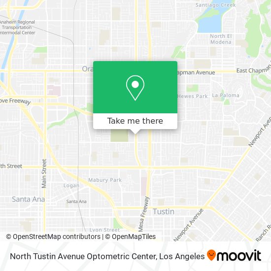 North Tustin Avenue Optometric Center map