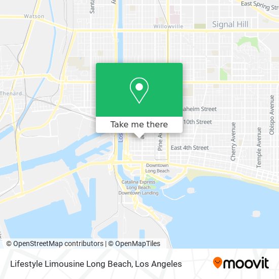 Mapa de Lifestyle Limousine Long Beach