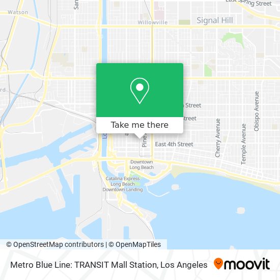 Mapa de Metro Blue Line: TRANSIT Mall Station