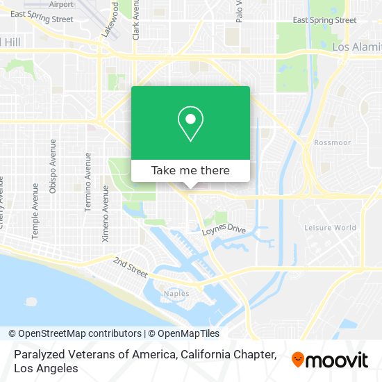 Mapa de Paralyzed Veterans of America, California Chapter