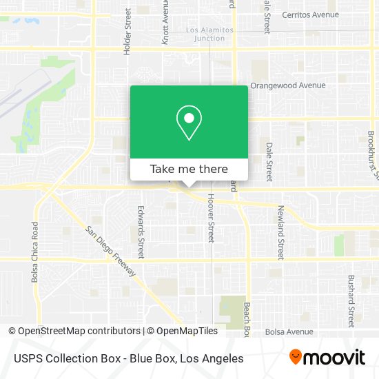 USPS Collection Box - Blue Box map