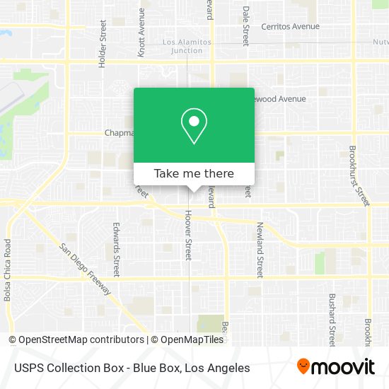 Mapa de USPS Collection Box - Blue Box