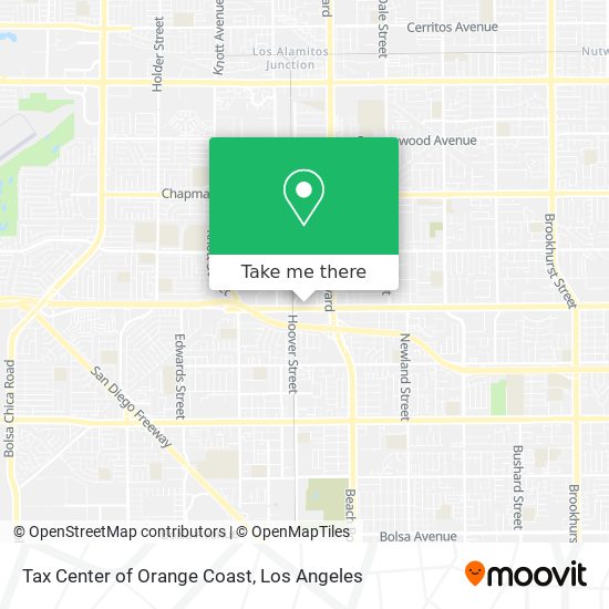 Tax Center of Orange Coast map