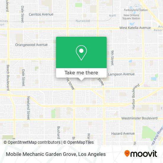 Mapa de Mobile Mechanic Garden Grove