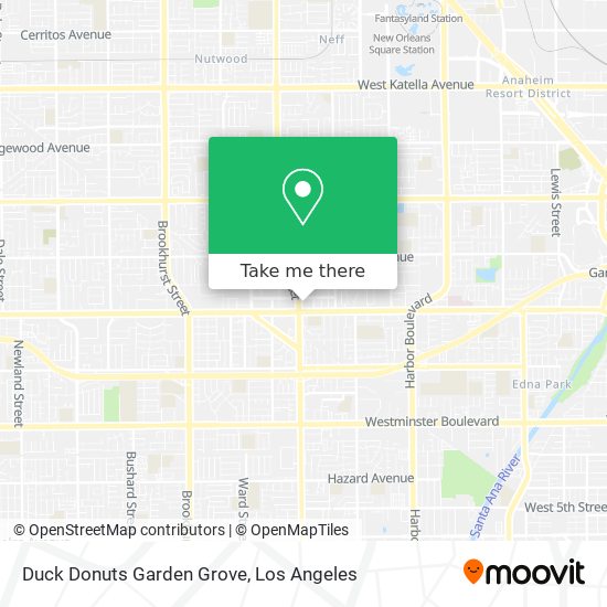 Duck Donuts Garden Grove map
