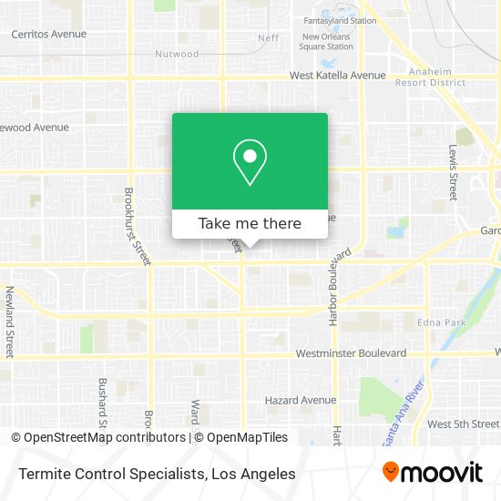 Termite Control Specialists map