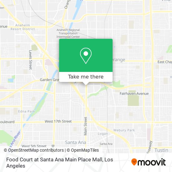 Food Court at Santa Ana Main Place Mall map