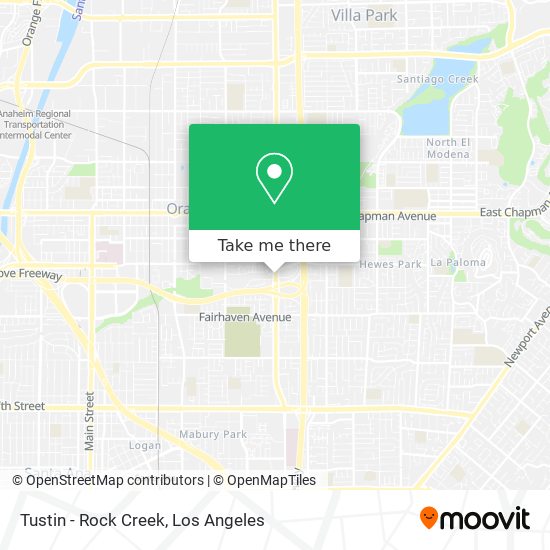 Tustin - Rock Creek map