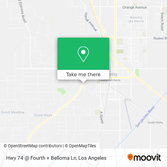 Mapa de Hwy 74 @ Fourth + Belloma Ln