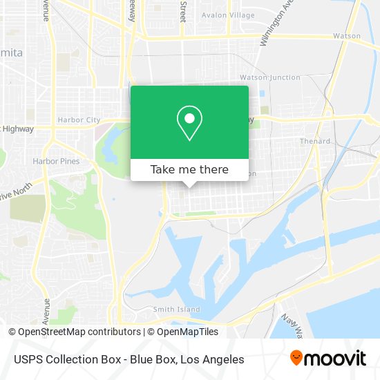 Mapa de USPS Collection Box - Blue Box