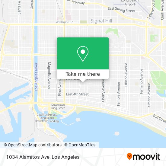 Mapa de 1034 Alamitos Ave