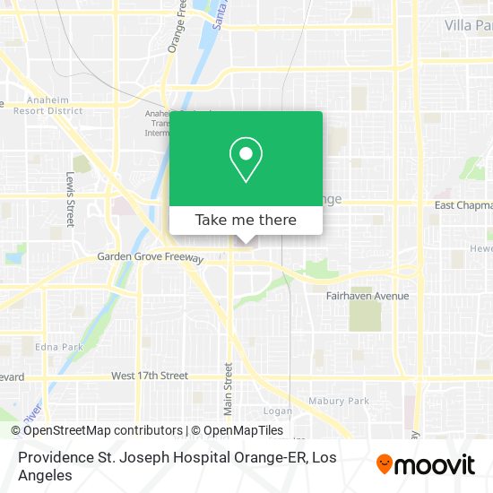 Mapa de Providence St. Joseph Hospital Orange-ER