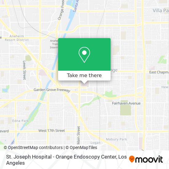 Mapa de St. Joseph Hospital - Orange Endoscopy Center