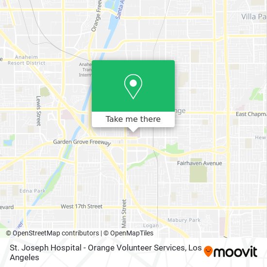 St. Joseph Hospital - Orange Volunteer Services map