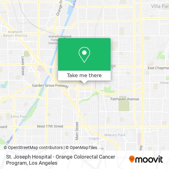 Mapa de St. Joseph Hospital - Orange Colorectal Cancer Program