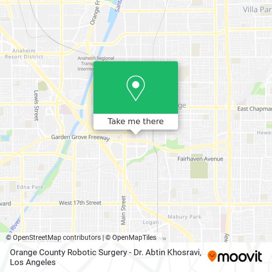 Orange County Robotic Surgery - Dr. Abtin Khosravi map