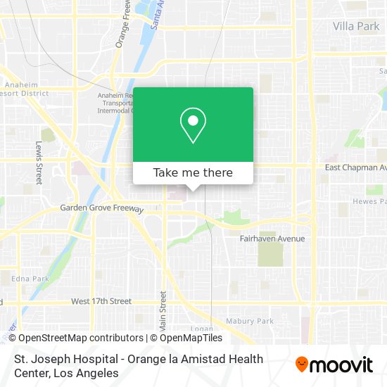 St. Joseph Hospital - Orange la Amistad Health Center map