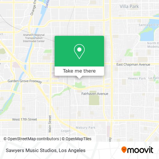 Mapa de Sawyers Music Studios