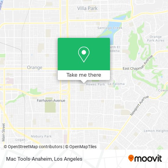 Mac Tools-Anaheim map