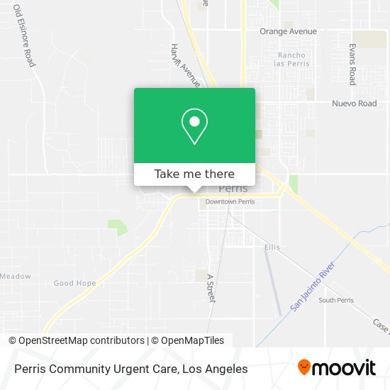 Perris Community Urgent Care map