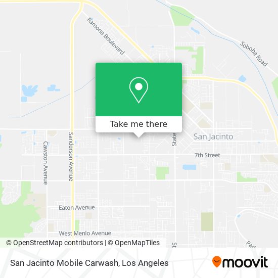 Mapa de San Jacinto Mobile Carwash