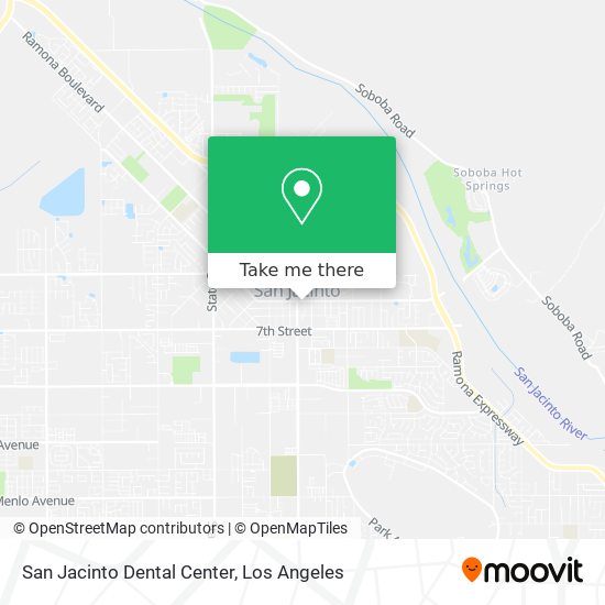 Mapa de San Jacinto Dental Center