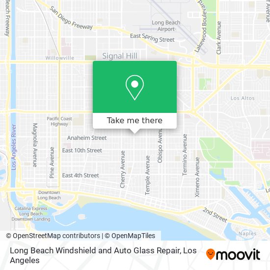 Long Beach Windshield and Auto Glass Repair map