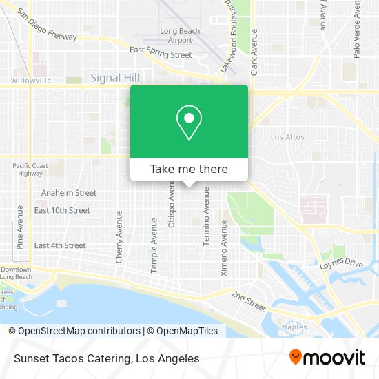 Mapa de Sunset Tacos Catering