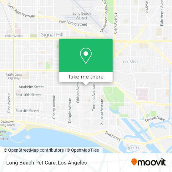 Mapa de Long Beach Pet Care