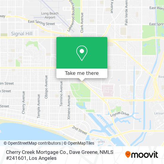 Mapa de Cherry Creek Mortgage Co., Dave Greene, NMLS #241601