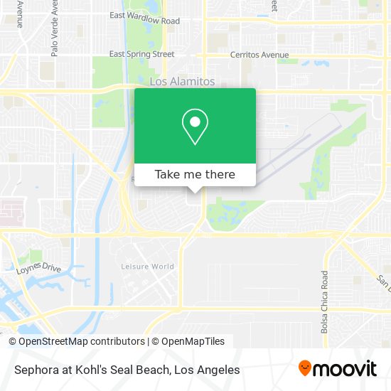 Sephora at Kohl's Seal Beach map