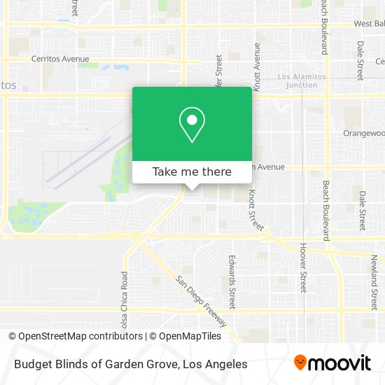 Mapa de Budget Blinds of Garden Grove