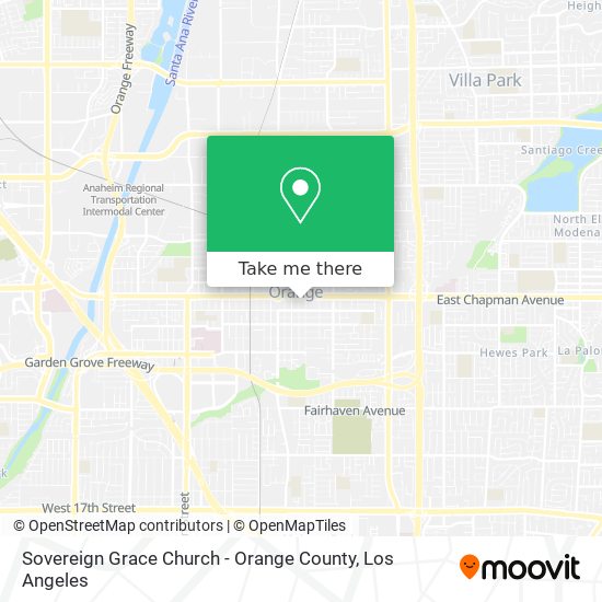 Sovereign Grace Church - Orange County map