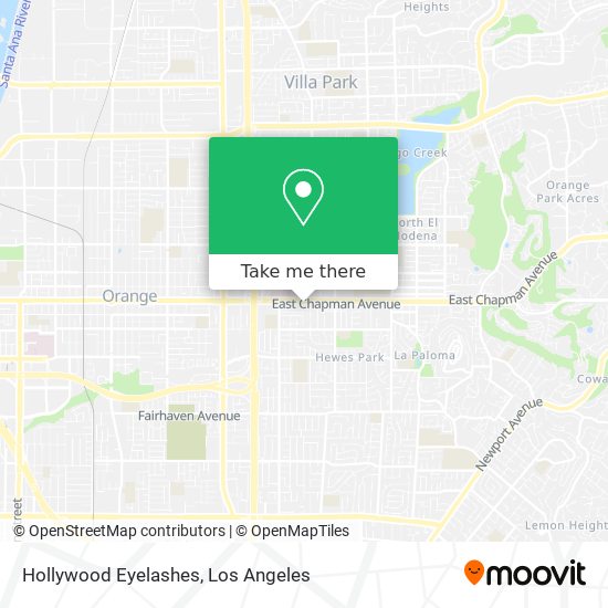 Hollywood Eyelashes map