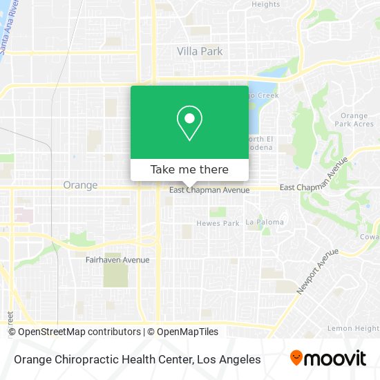 Orange Chiropractic Health Center map