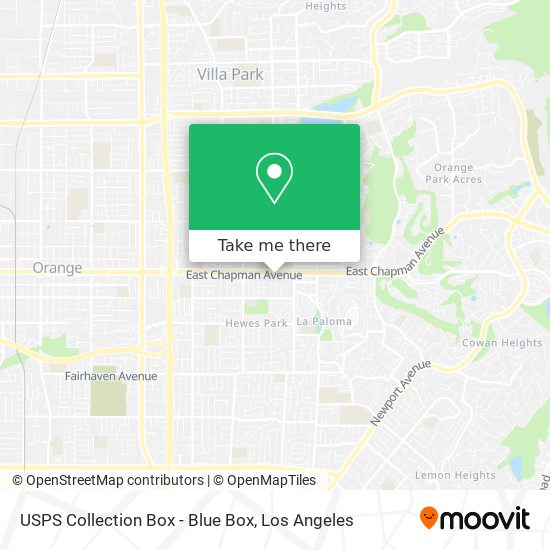 Mapa de USPS Collection Box - Blue Box