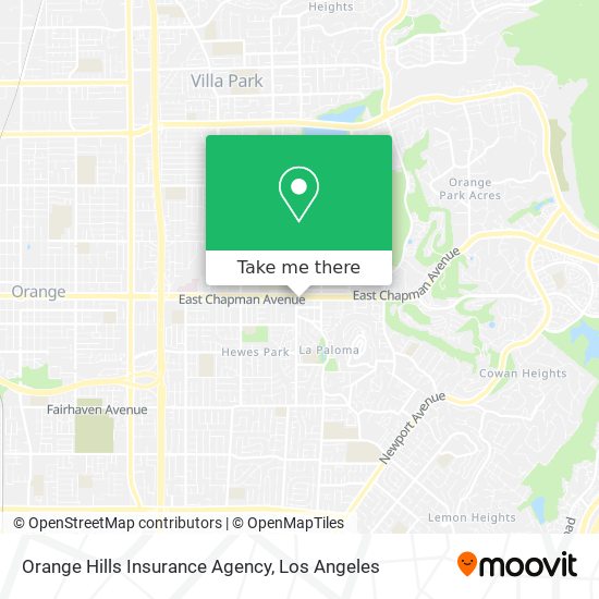 Orange Hills Insurance Agency map