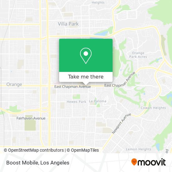 Mapa de Boost Mobile