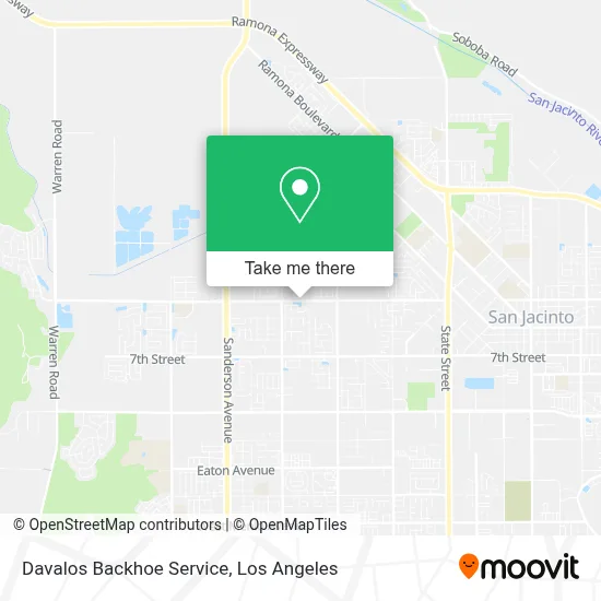 Davalos Backhoe Service map