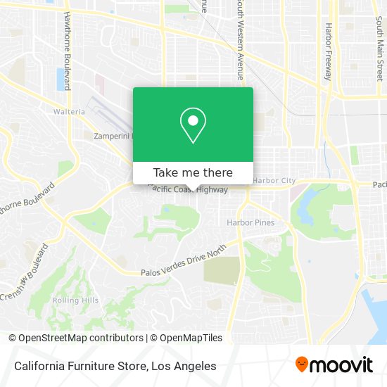 California Furniture Store map