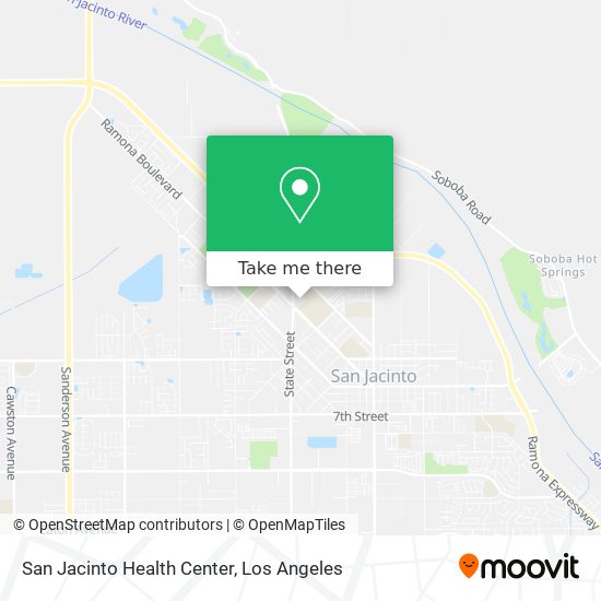 Mapa de San Jacinto Health Center