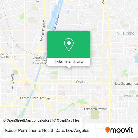 Mapa de Kaiser Permanente Health Care