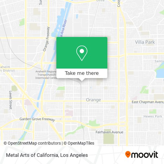 Mapa de Metal Arts of California
