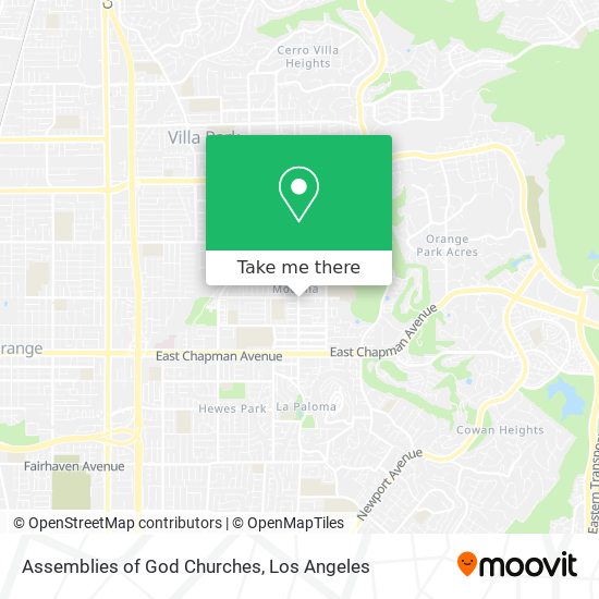 Assemblies of God Churches map