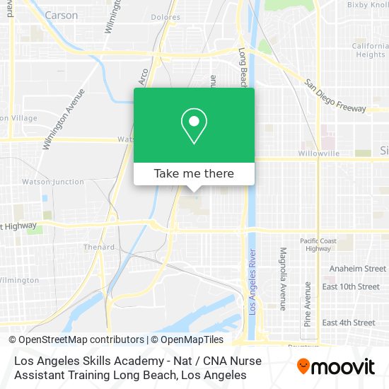 Mapa de Los Angeles Skills Academy - Nat / CNA Nurse Assistant Training Long Beach