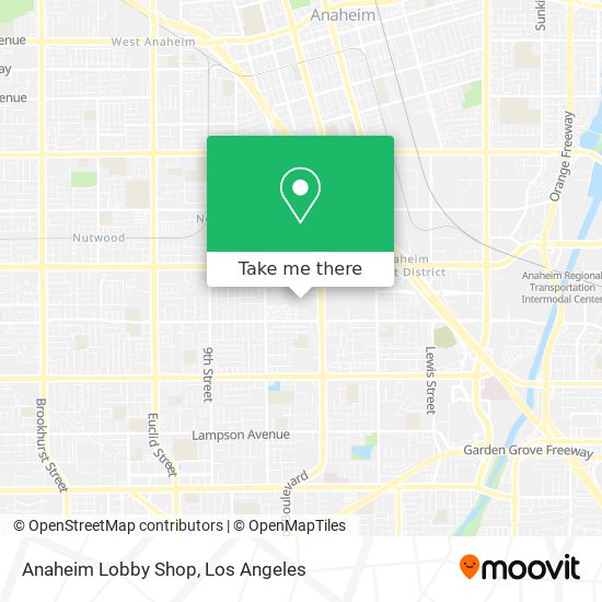Anaheim Lobby Shop map