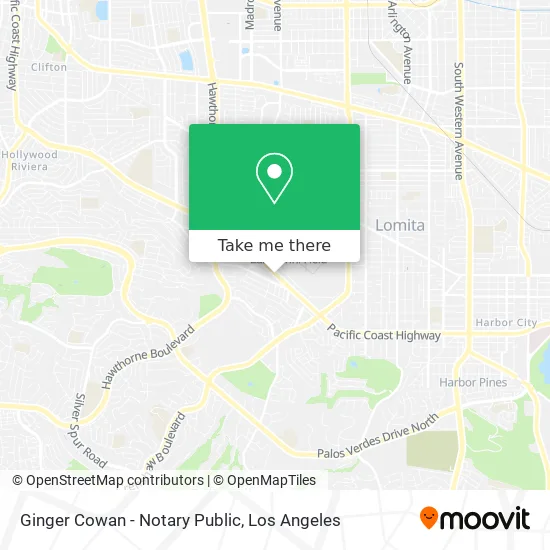Ginger Cowan - Notary Public map