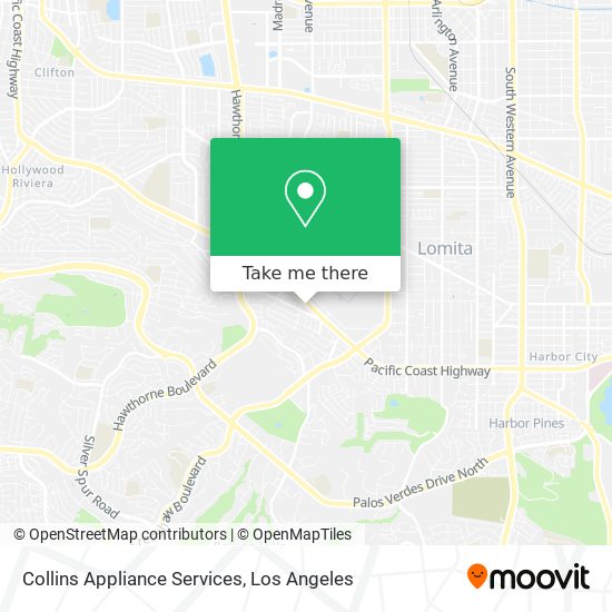 Collins Appliance Services map