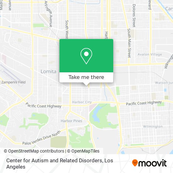 Center for Autism and Related Disorders map